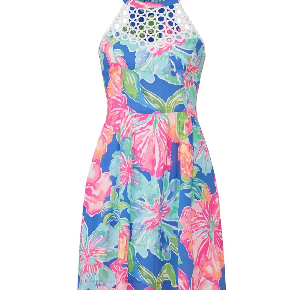 Lilly Pulitzer Pink and Blue Floral Dress